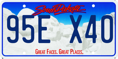 SD license plate 95EX40