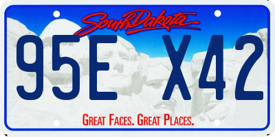 SD license plate 95EX42