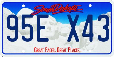 SD license plate 95EX43