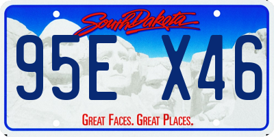 SD license plate 95EX46