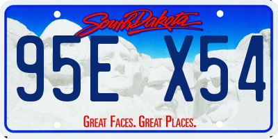 SD license plate 95EX54