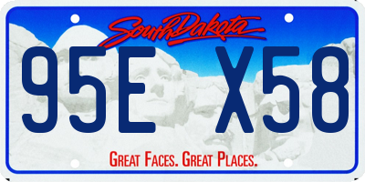 SD license plate 95EX58