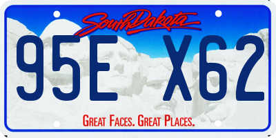 SD license plate 95EX62