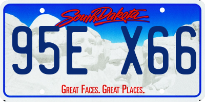 SD license plate 95EX66