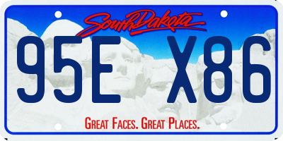 SD license plate 95EX86