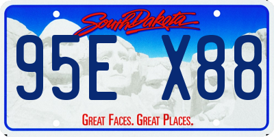 SD license plate 95EX88