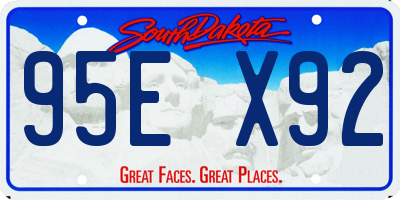 SD license plate 95EX92