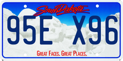 SD license plate 95EX96