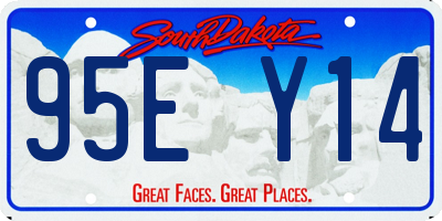 SD license plate 95EY14