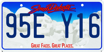 SD license plate 95EY16