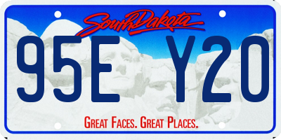 SD license plate 95EY20