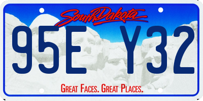 SD license plate 95EY32
