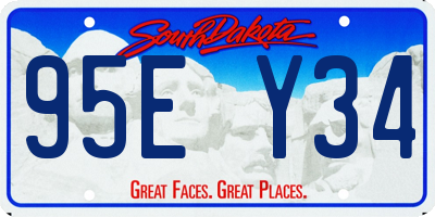 SD license plate 95EY34