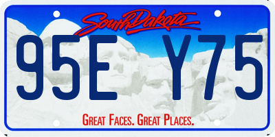 SD license plate 95EY75