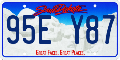 SD license plate 95EY87