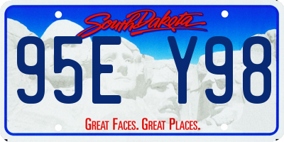 SD license plate 95EY98