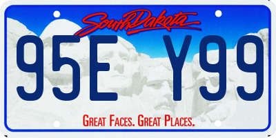 SD license plate 95EY99