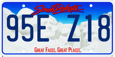 SD license plate 95EZ18