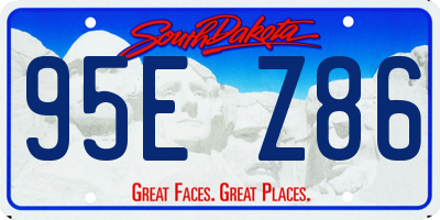 SD license plate 95EZ86