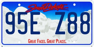 SD license plate 95EZ88