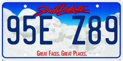 SD license plate 95EZ89