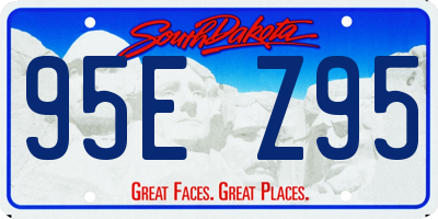SD license plate 95EZ95