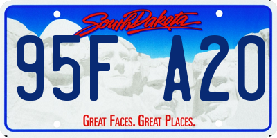 SD license plate 95FA20