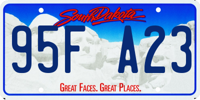 SD license plate 95FA23