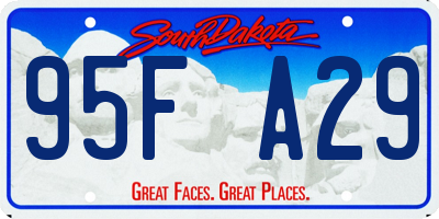 SD license plate 95FA29