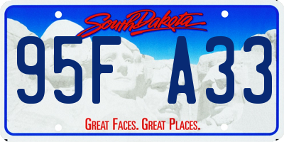 SD license plate 95FA33