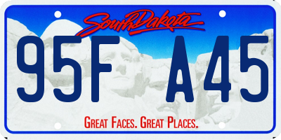 SD license plate 95FA45