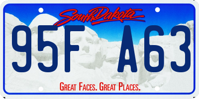 SD license plate 95FA63
