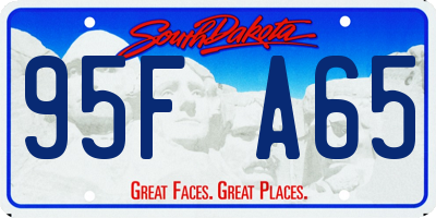 SD license plate 95FA65