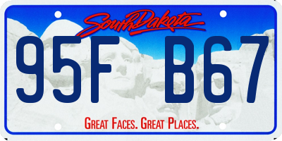SD license plate 95FB67
