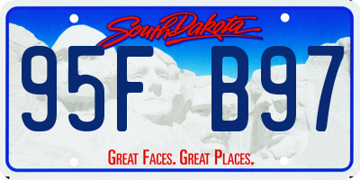 SD license plate 95FB97