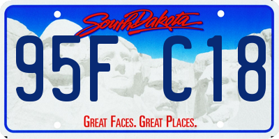 SD license plate 95FC18