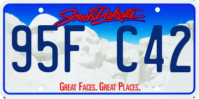 SD license plate 95FC42