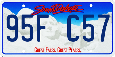 SD license plate 95FC57