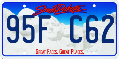 SD license plate 95FC62