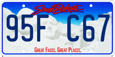 SD license plate 95FC67