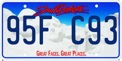 SD license plate 95FC93