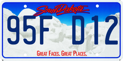 SD license plate 95FD12