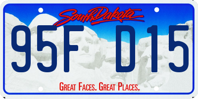 SD license plate 95FD15