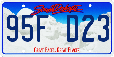 SD license plate 95FD23