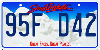 SD license plate 95FD42
