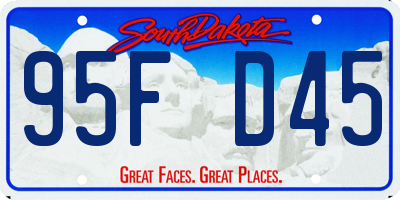 SD license plate 95FD45