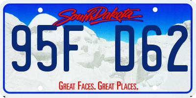SD license plate 95FD62