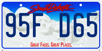 SD license plate 95FD65