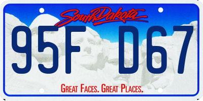 SD license plate 95FD67