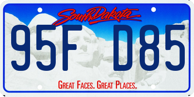 SD license plate 95FD85